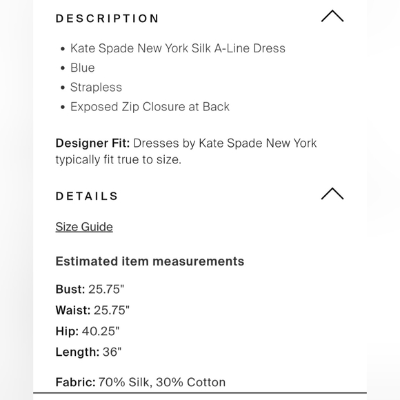Kate Spade Angelika Blue Silk Blend Dress - Picture 5 of 5